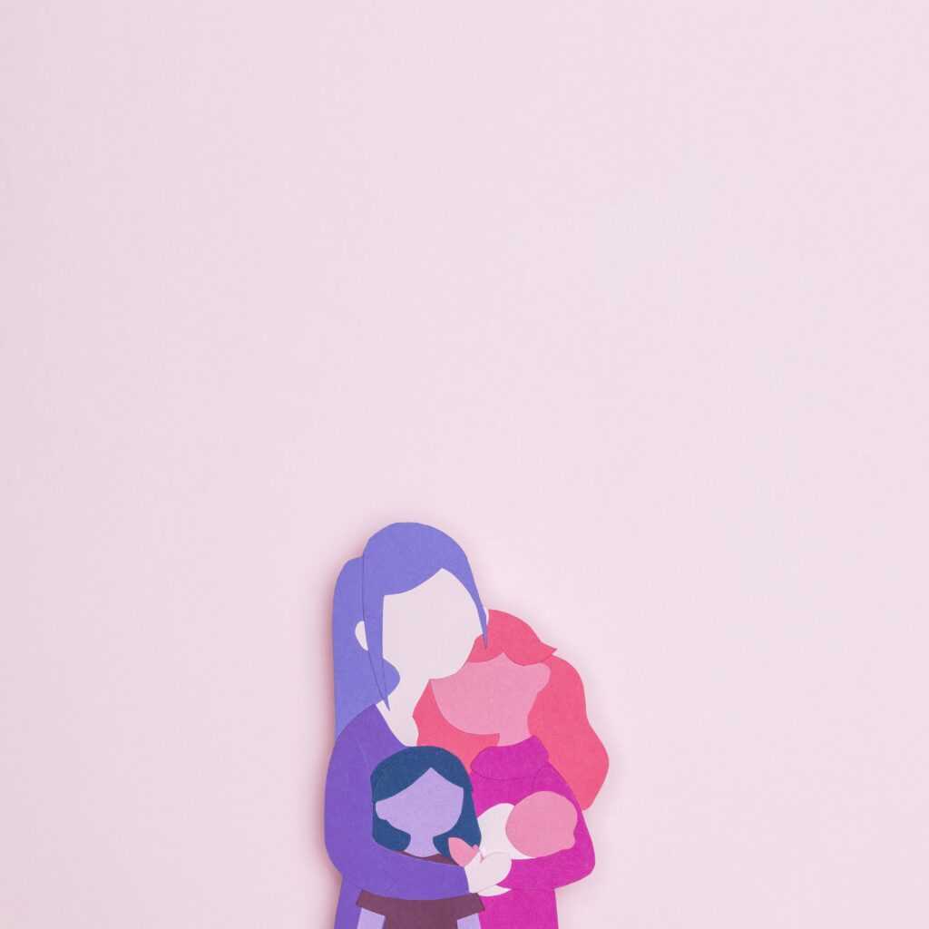 top-view-beautiful-home-still-life-family